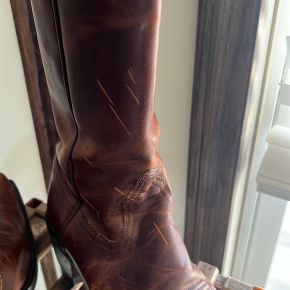 Ariat Boots Hacienda Brown Women’s 8B. Pointed toe, 2” inch Heel, Knee High - Picture 7 of 10